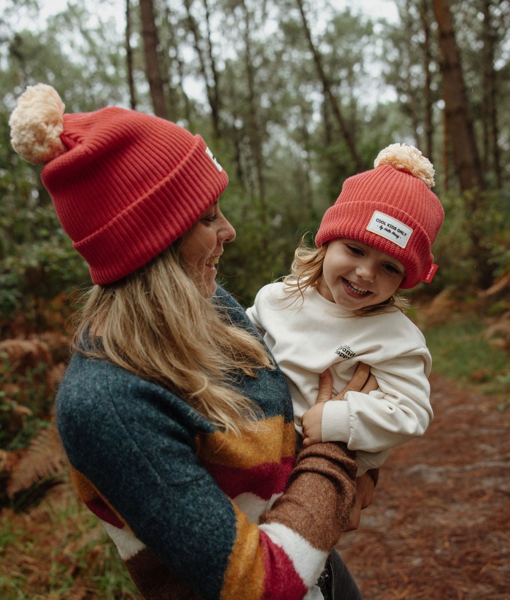 Color Block Framboise Beanie