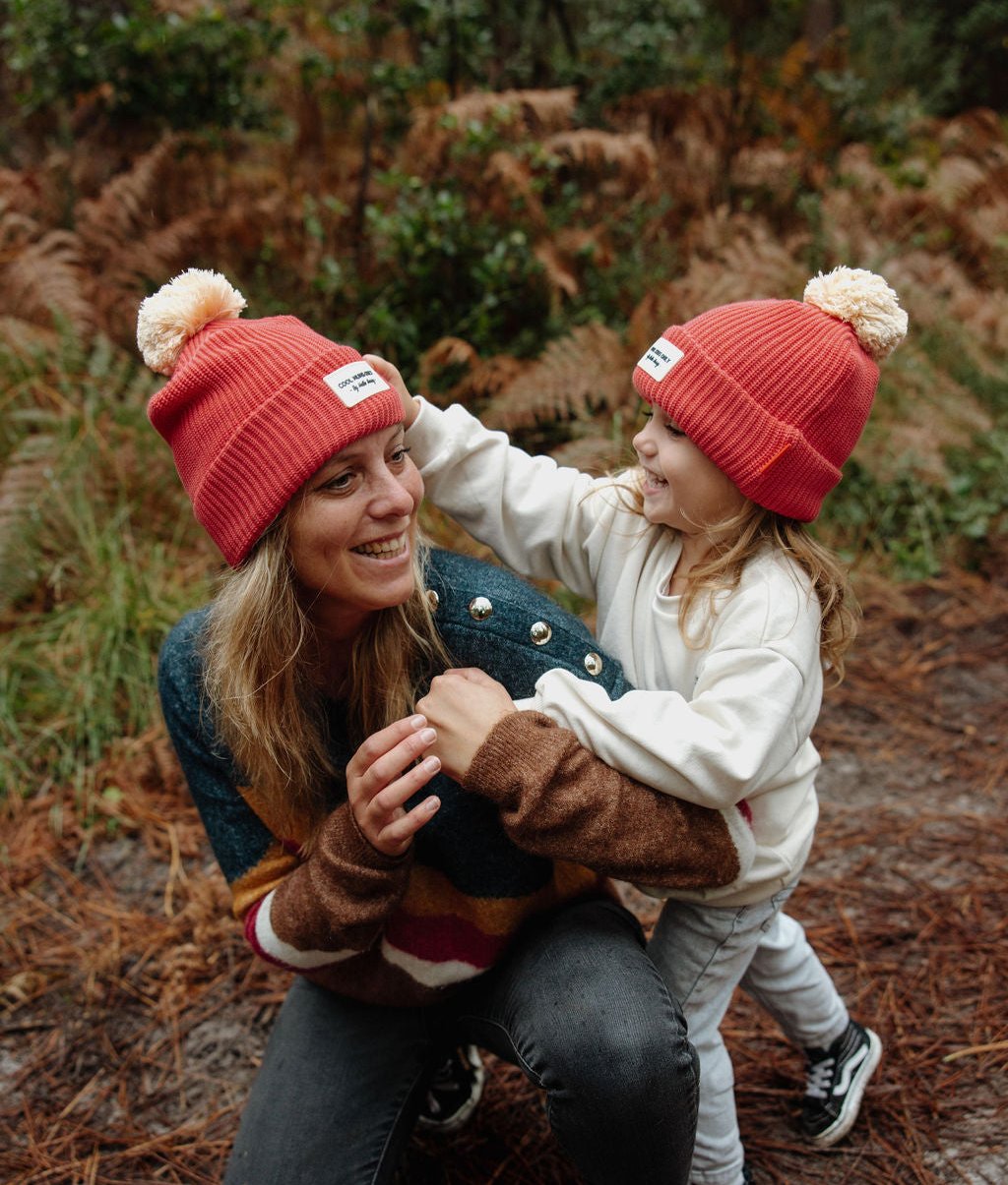 Color Block Framboise Beanie