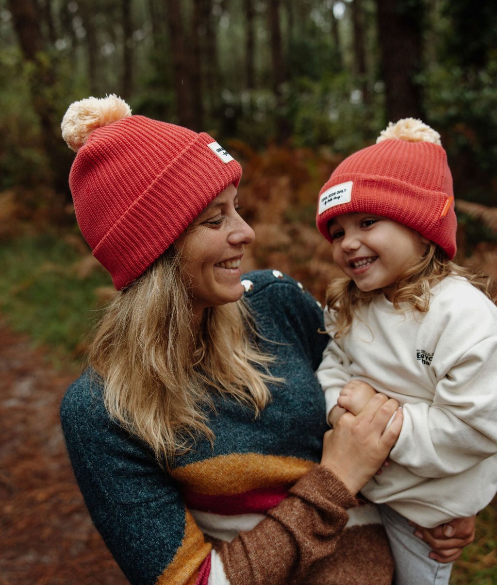 Color Block Framboise Beanie