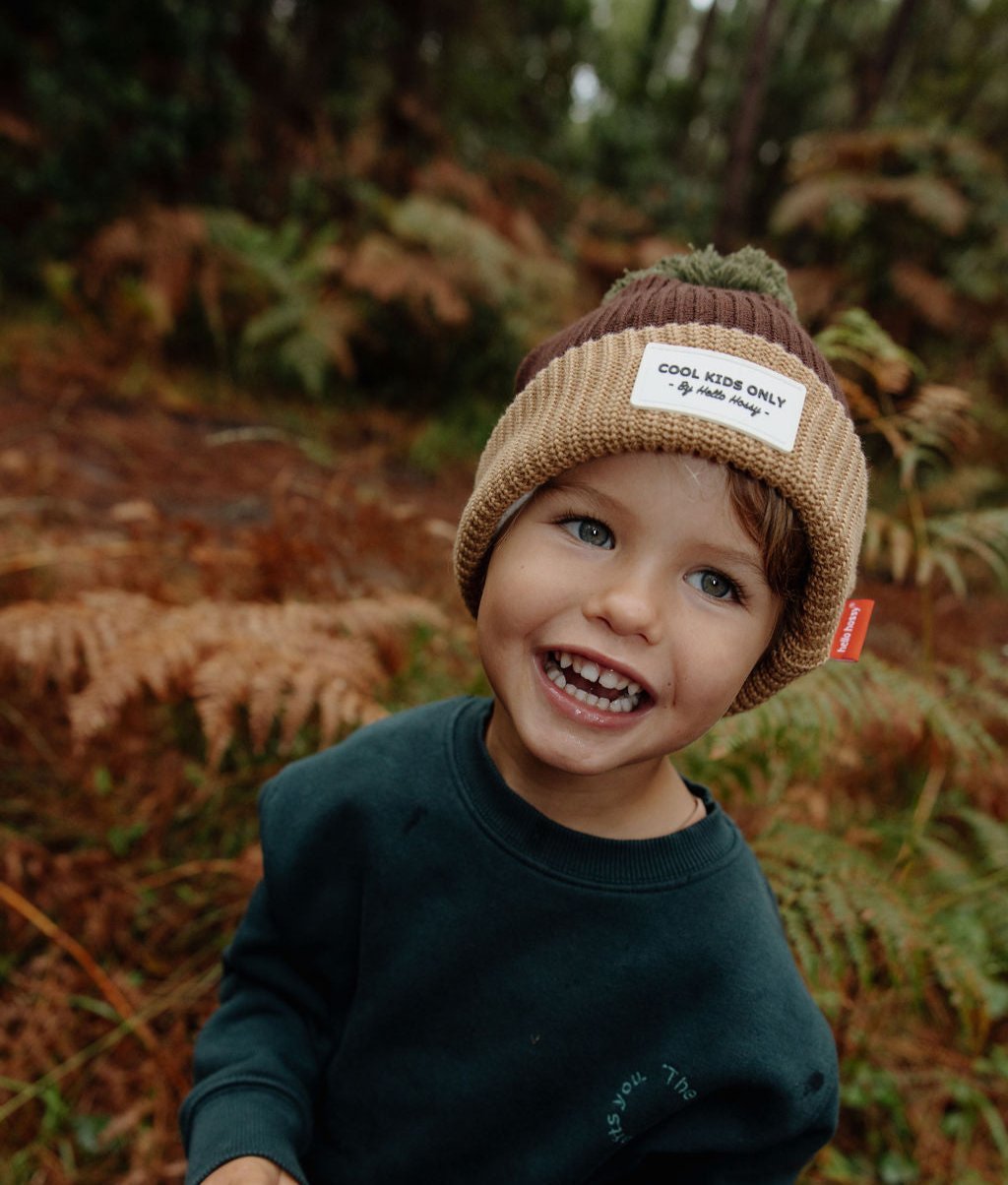 Color Block Pistachio Beanie