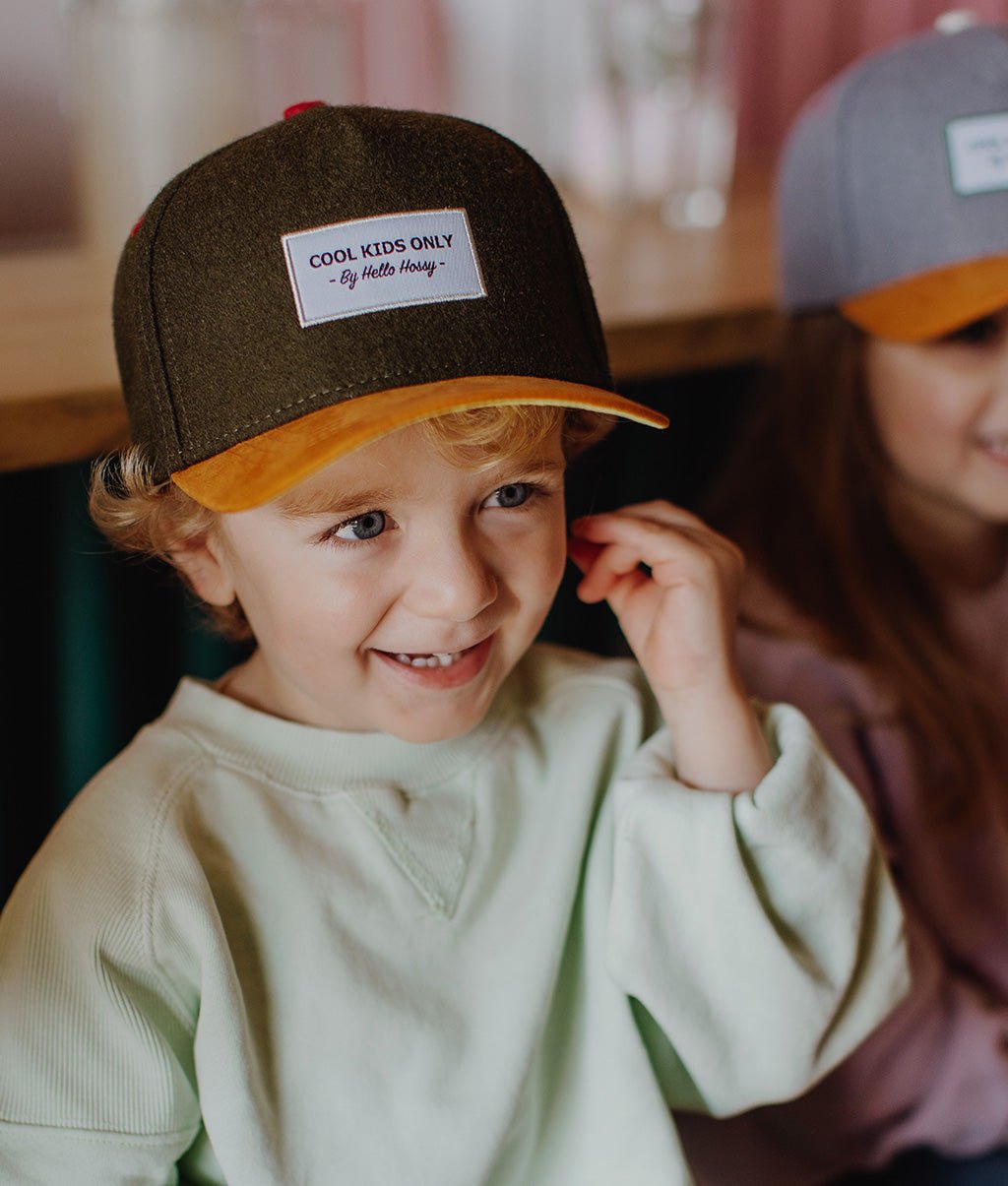 Casquette Melton Khaki Enfants & Bébés, Cool Kids Only, Hello Hossy