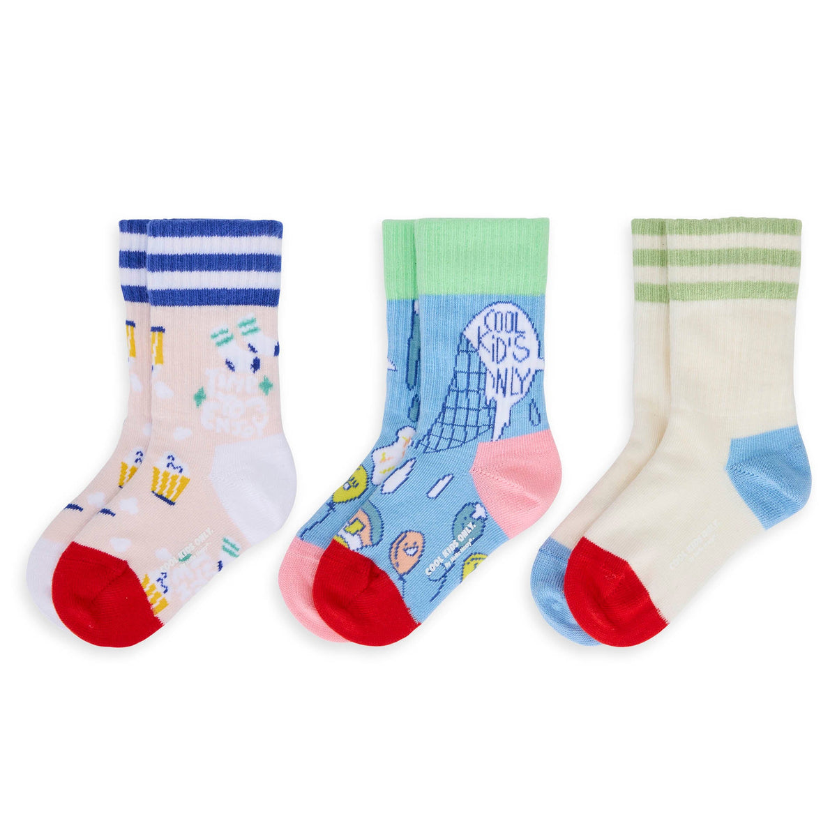 Pack Kids socks, organic cotton, colourful accessory, children's gift, from 1 year, Cool Kids Only !