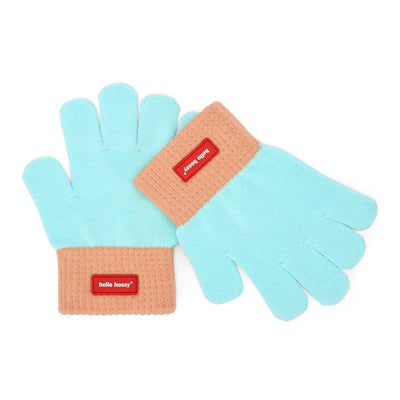 Gants en maille bicolore Handy Candy pour enfant et bébé – vue à plat