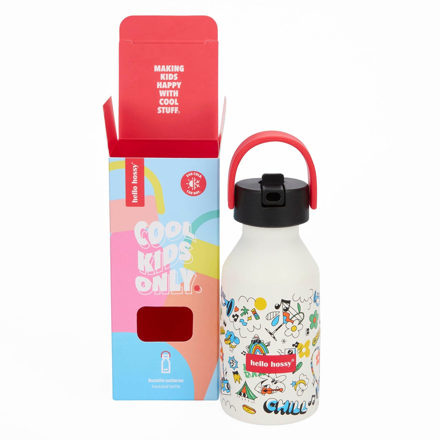 Gourde Enfants Chill : Isotherme, 350ml, adaptée aux enfants, Cool Kids Only !