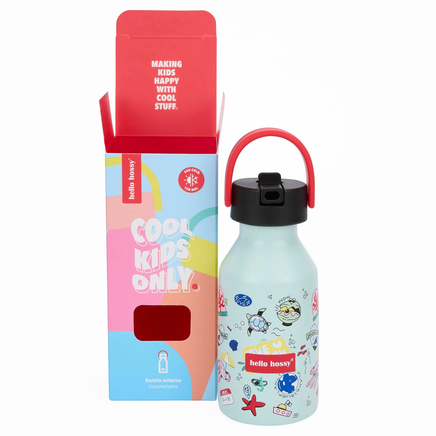 Gourde Enfants Ocean Lover : Isotherme, 350ml, adaptée aux enfants, Cool Kids Only !