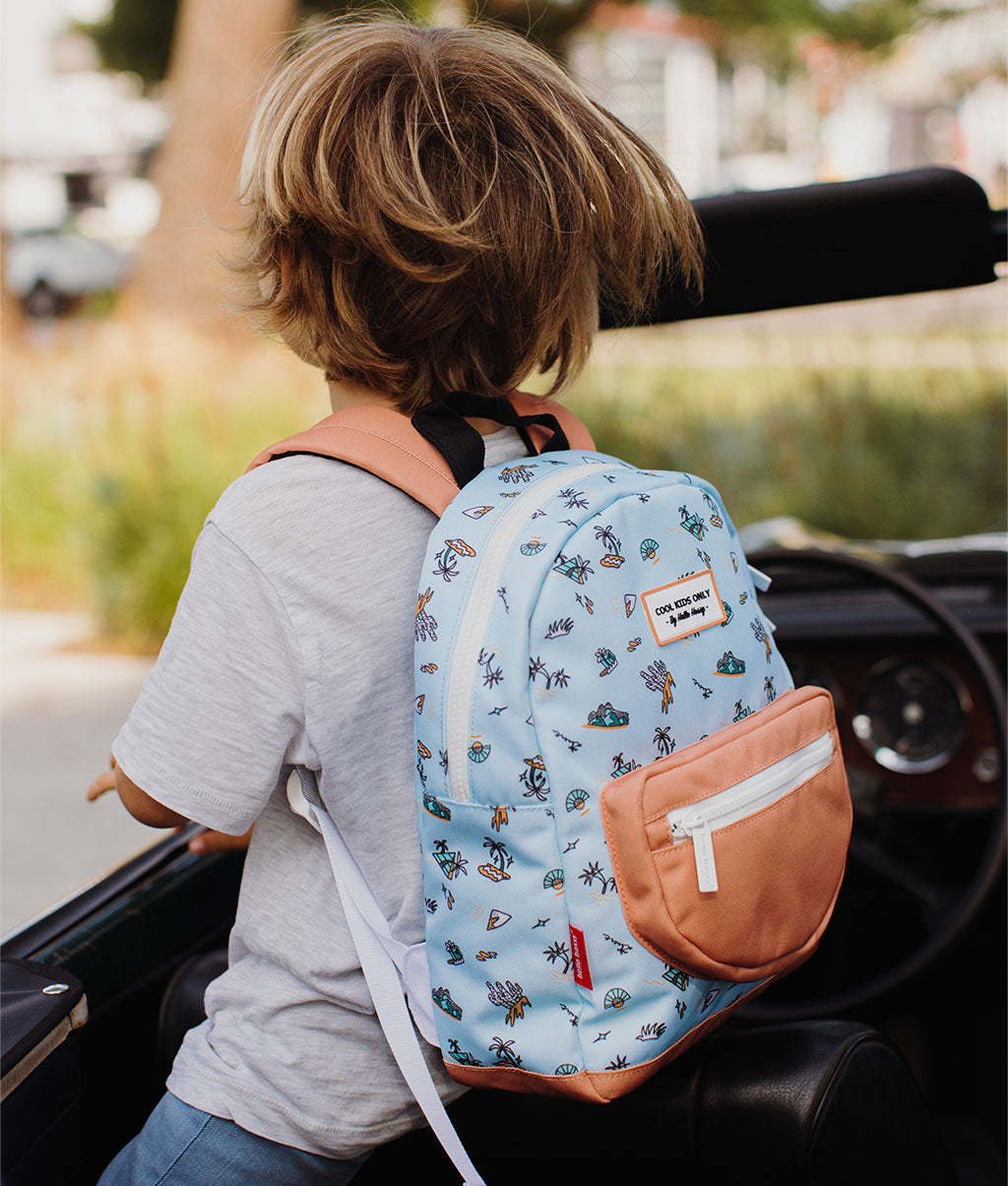 Kids blue Island schoolbag, eco-friendly, from 2 years old, Cool Kids Only !