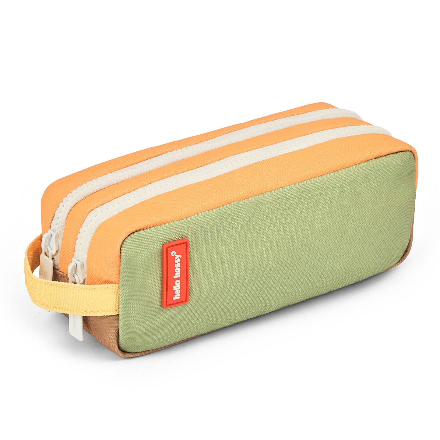 Trousse scolaire enfant vert motifs safari double compartiment Hello Hossy