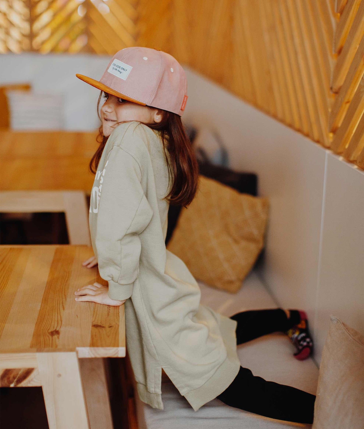 Casquette Daim Old Pink Enfants & Bébés, Cool Kids Only, Hello Hossy