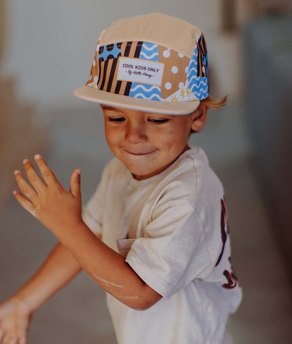 Casquette Parents-Enfants Patchwork, visière plate, matchy-matchy, éco-responsable, dès 9 mois, Cool Kids Only !