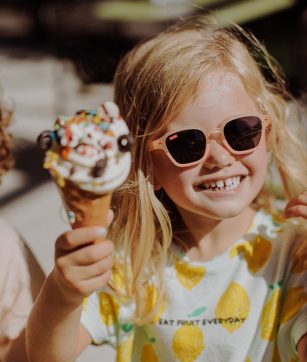 Lunettes de soleil Enfants Mini Rosy, colorées, verres catégorie 3, UV400, verres polarisés, dès 2 ans, Cool Kids Only !