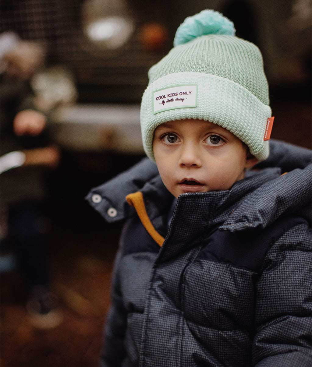 Color Block Minty Beanie