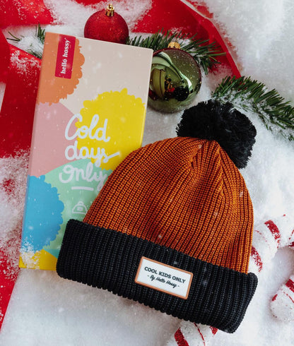 Color Block Blacky Beanie