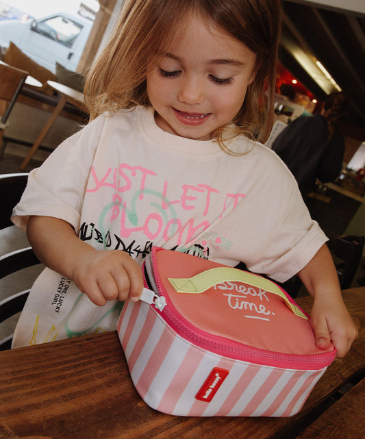 Pink Stripes Lunch Bag