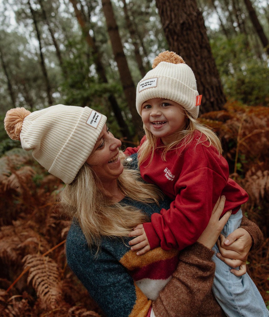 Color Block Sandy Beanie