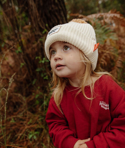 Color Block Sandy Beanie