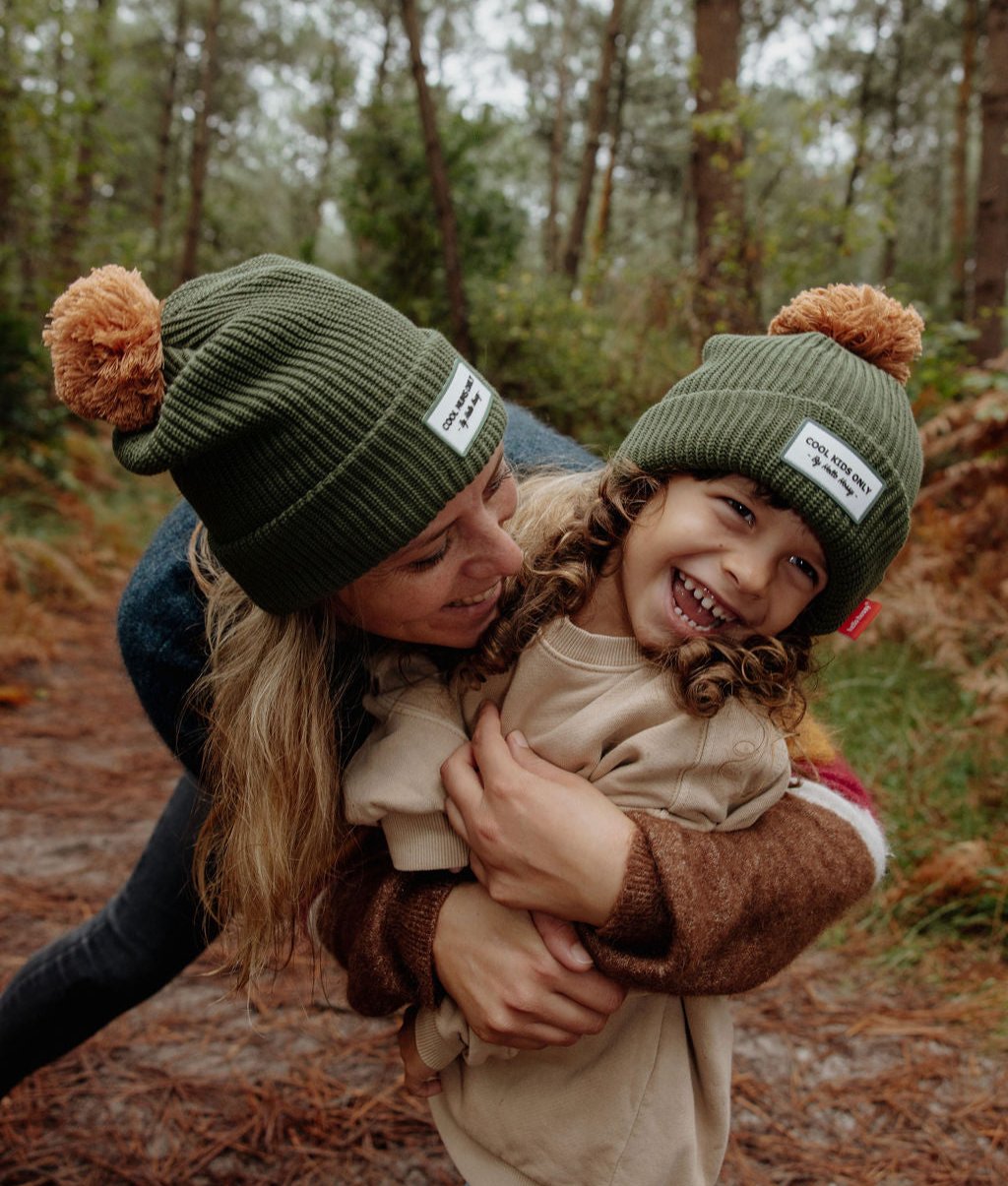 Color Block Forest Beanie