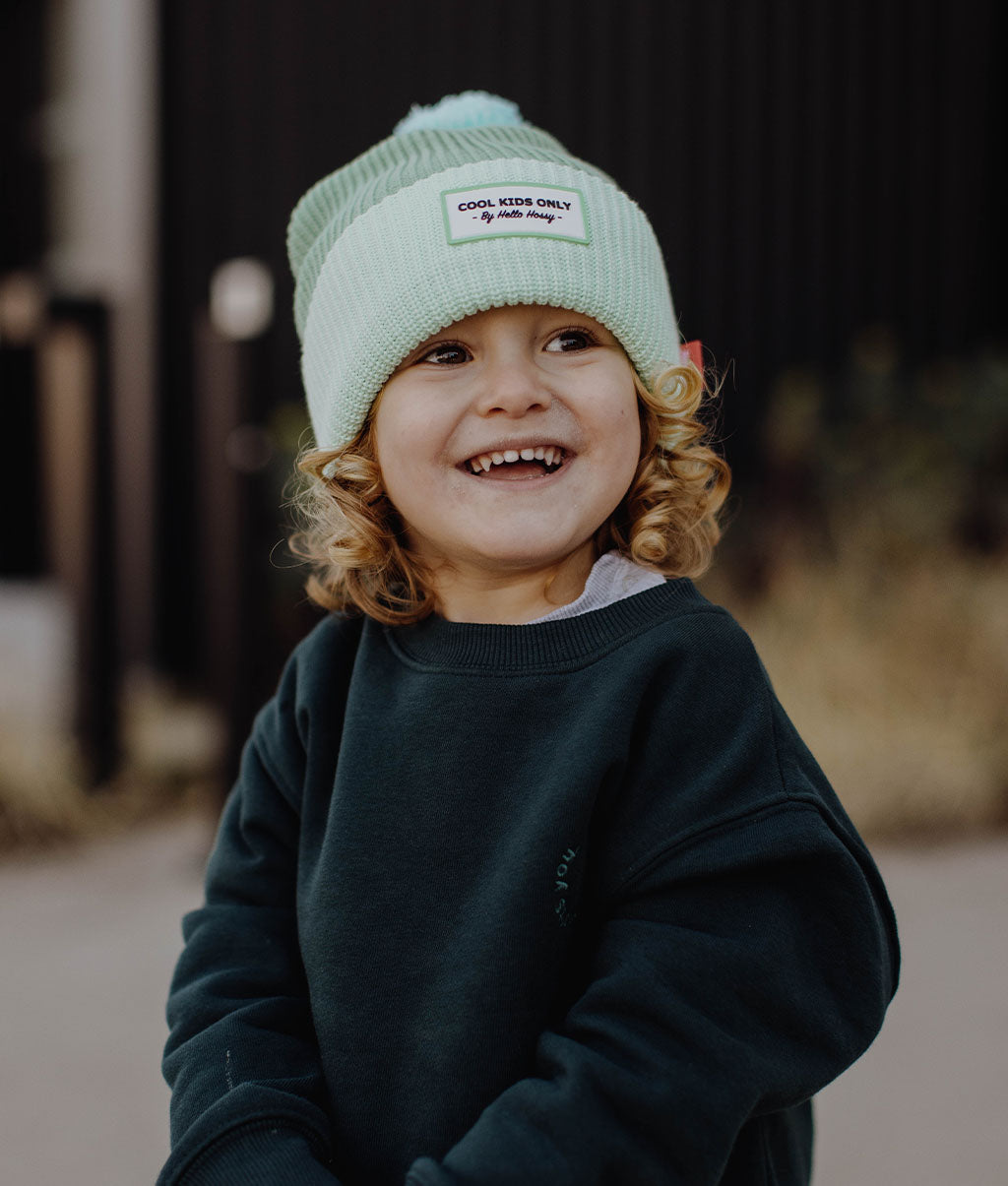 Color Block Minty Beanie