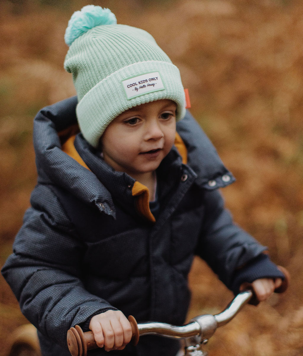 Color Block Minty Beanie