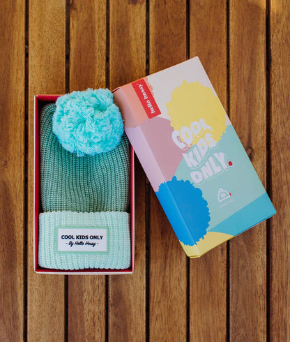 Color Block Minty Beanie
