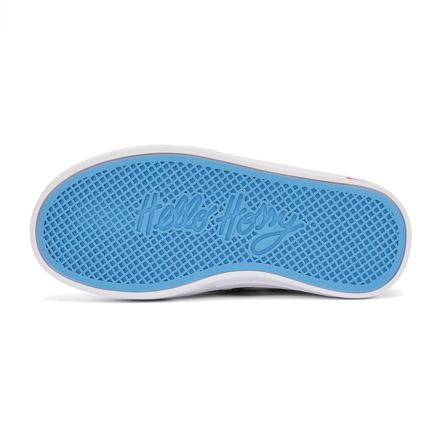 Kids sneakers blue sole USA Travel patterns cream brown Hello Hossy