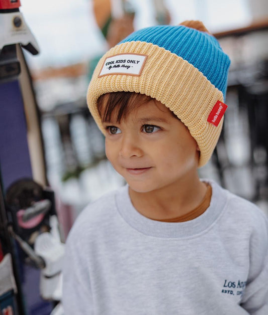 Color Block Kingfisher Beanie