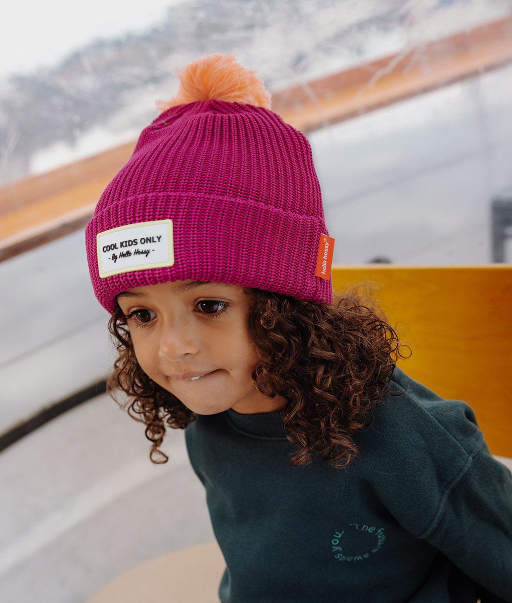 Color Block Purple Beanie