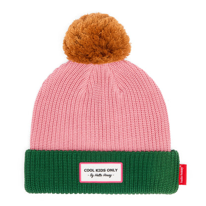 Color Block Rosy Beanie