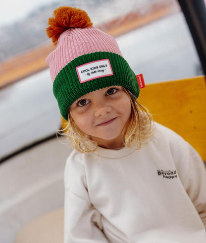 Color Block Rosy Beanie