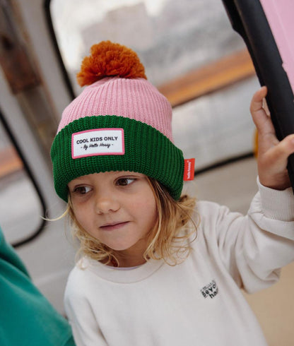 Color Block Rosy Beanie