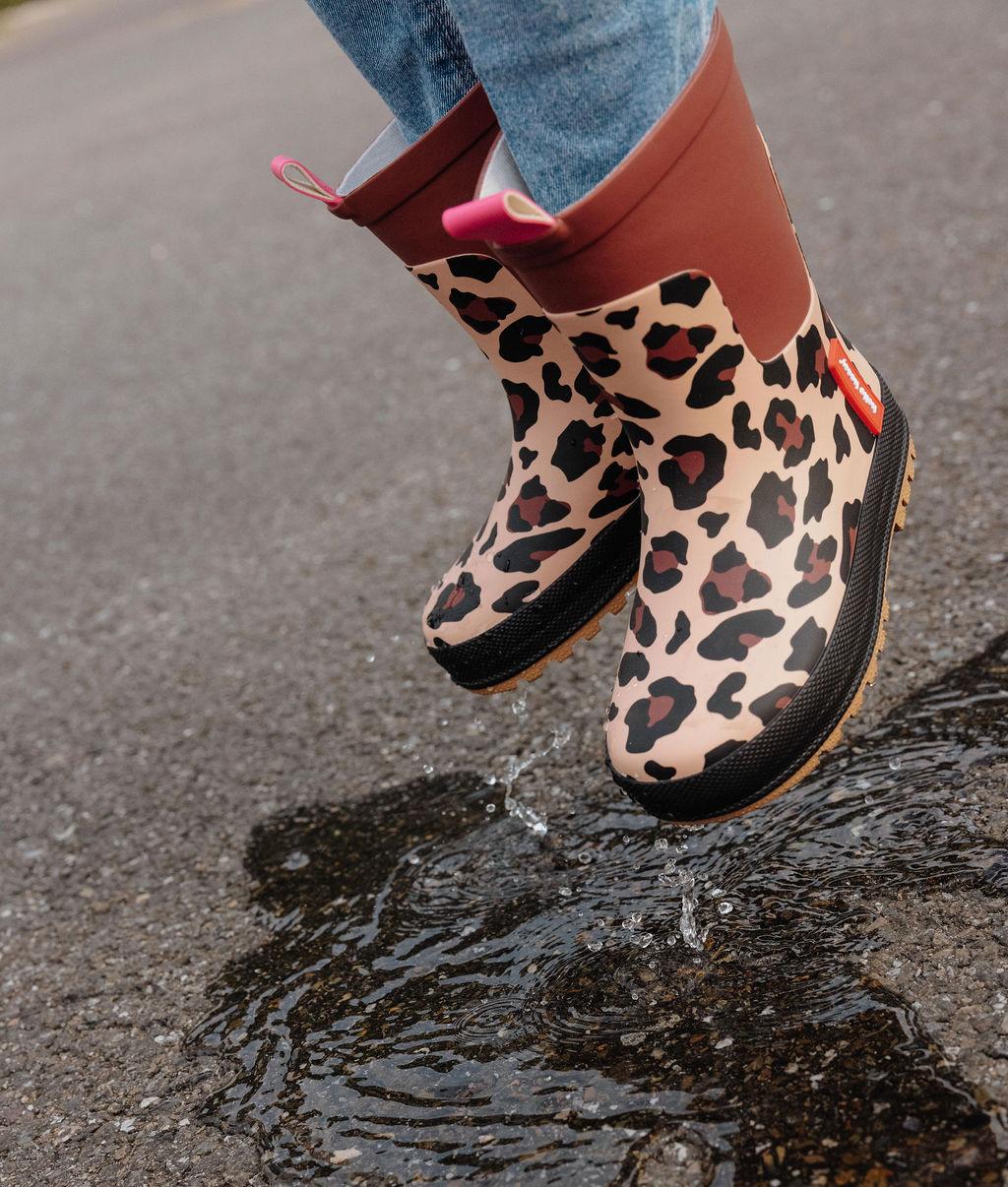 Leopard Rain Boots