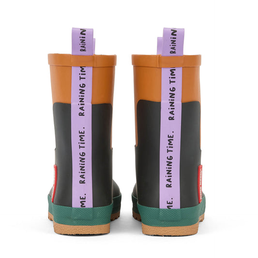 Bottes de Pluie en caoutchouc Blackfy pour enfant – détail languette arrière