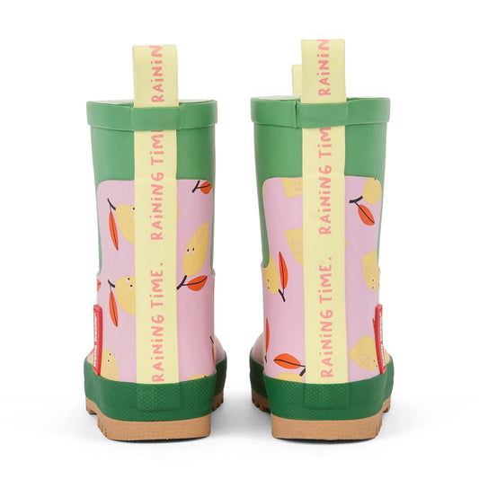 Bottes de Pluie en caoutchouc Lemony pour enfant – détail languette arrière