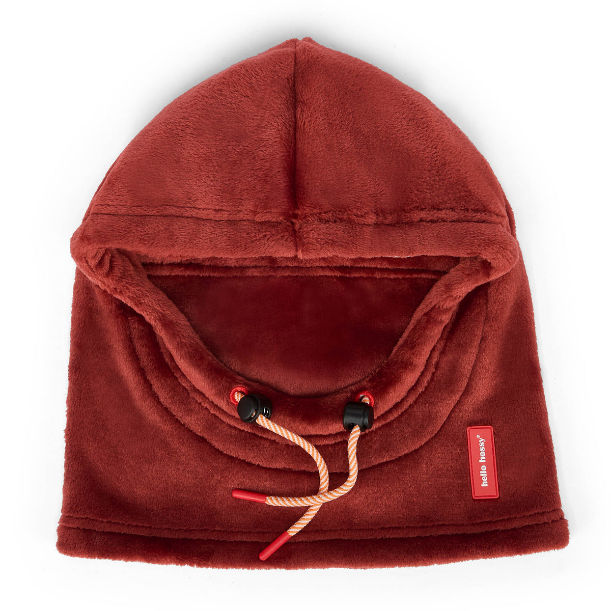 Children's balaclava burgundy soft lining adjustable strap Hello Hossy