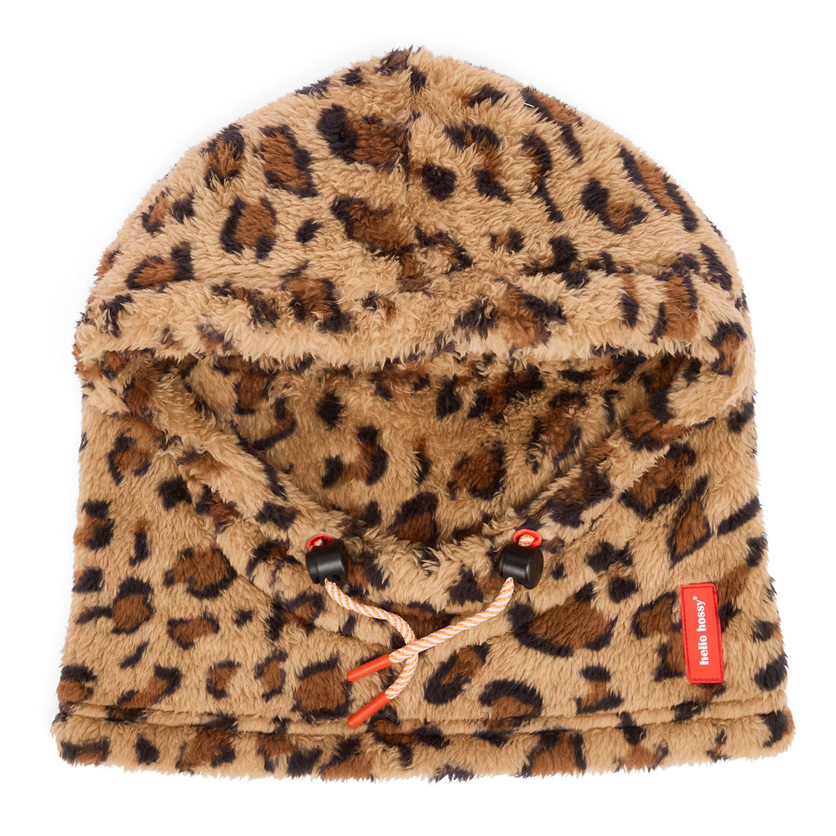 Children's balaclava brown Leopard print adjustable Hello Hossy