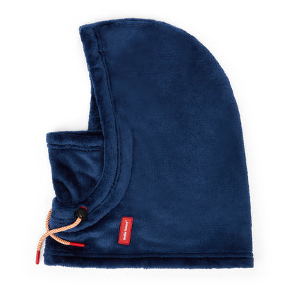 Children's blue fleece balaclava with adjustable ties Hello Hossy