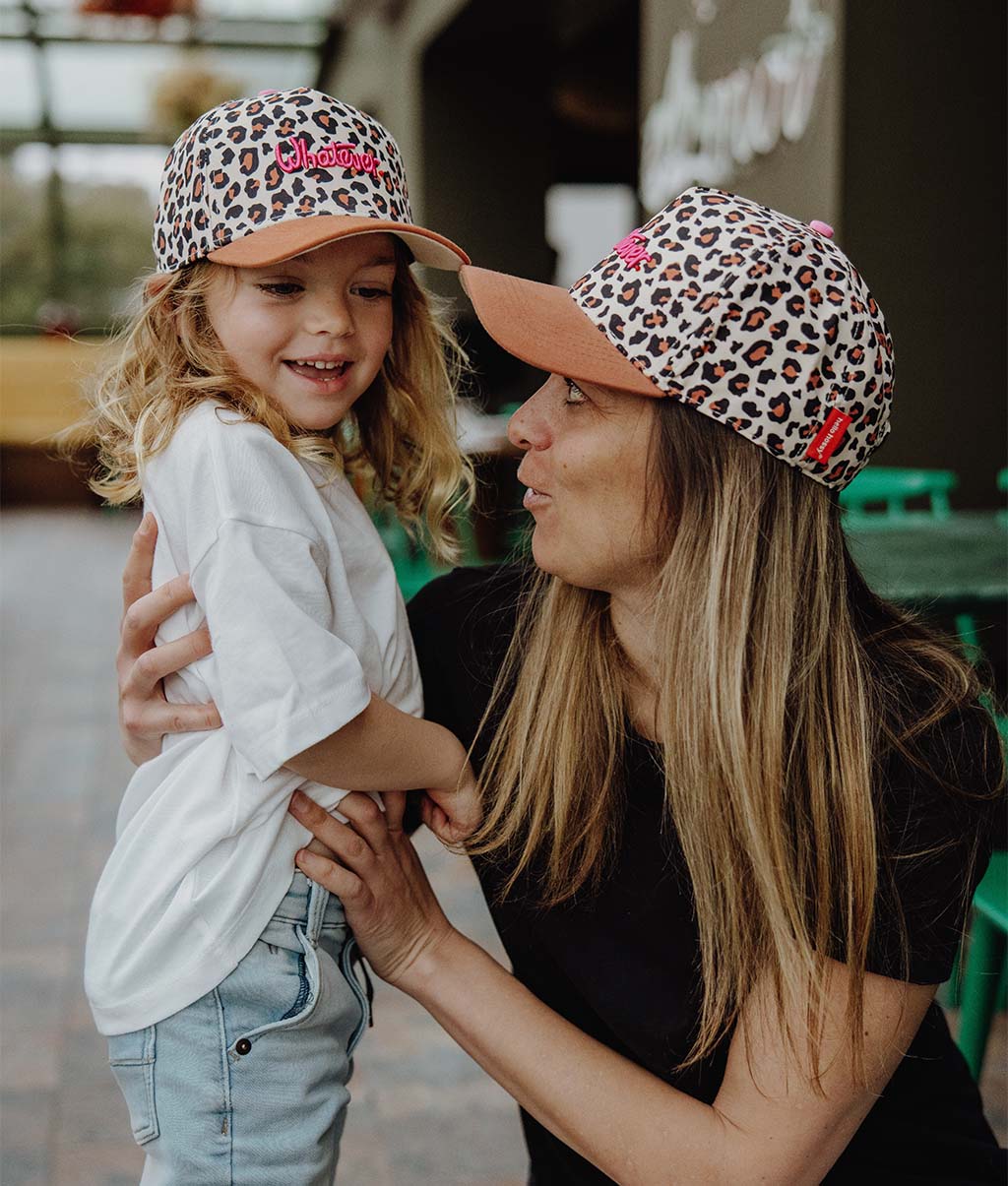 Casquette Mamans-Enfants Léopard #7, visière courbée, matchy-matchy, éco-responsable, dès 9 mois, Cool Kids Only !