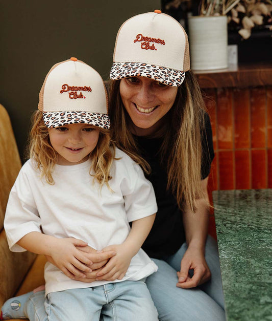 Casquette Mamans-Enfants Léopard #2, style Trucker, matchy-matchy, éco-responsable, dès 9 mois, Cool Kids Only !