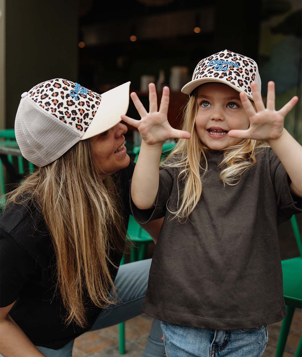 Casquette Mamans-Enfants Léopard #1, style Trucker, matchy-matchy, éco-responsable, dès 9 mois, Cool Kids Only !