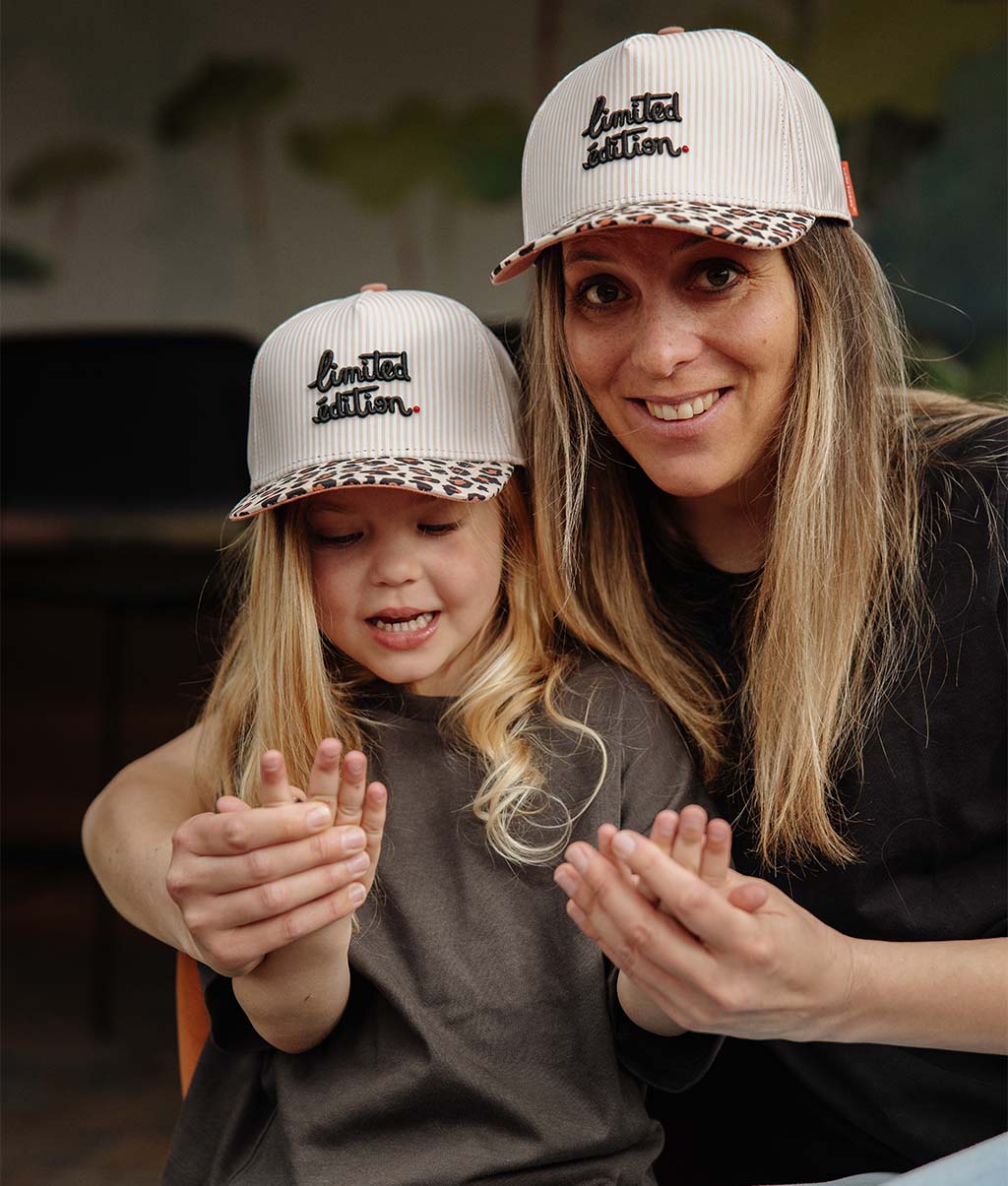 Casquette Mamans-Enfants Léopard #5, visière courbée, matchy-matchy, éco-responsable, dès 9 mois, Cool Kids Only !