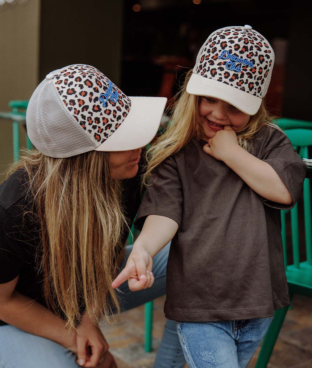 Casquette Mamans-Enfants Léopard #1, style Trucker, matchy-matchy, éco-responsable, dès 9 mois, Cool Kids Only !