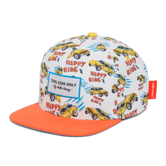 Casquette enfant motif voitures visière orange non portée Hello Hossy