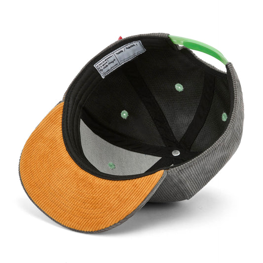 Casquette velours grise Sweet Berry pour enfant – détail visière