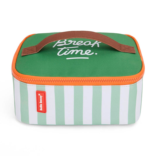 Green Stripes Lunch Bag