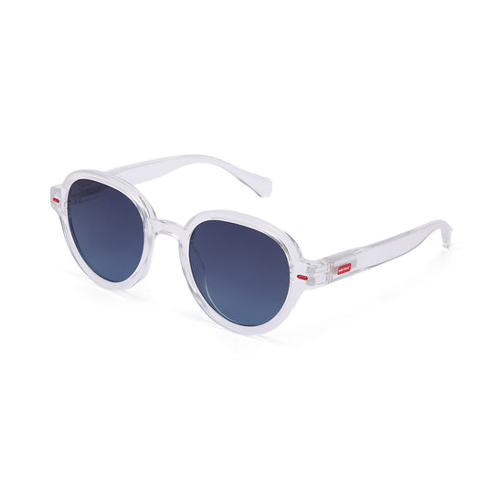 Lunettes de soleil enfant blanc transparent forme ronde Hello Hossy