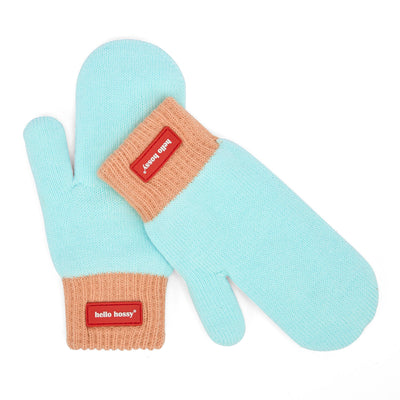Moufles en maille bicolore Hotty Candy pour enfant et bébé – vue à plat