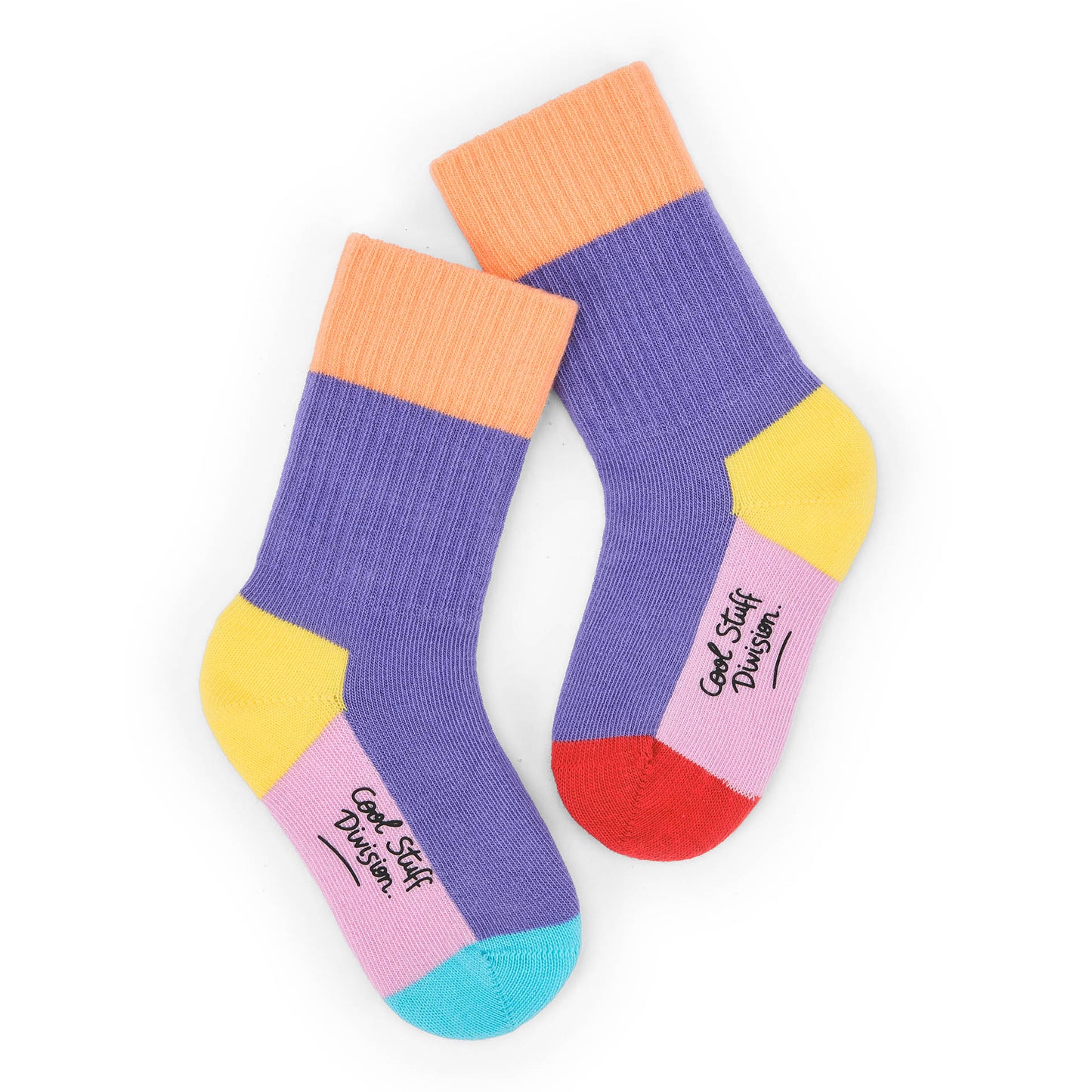 Children's multicolour socks color block text detail Hello Hossy