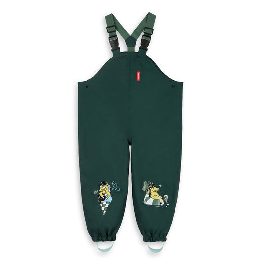 Pantalon de Pluie imperméable avec bretelles Captain pour enfant – vue à plat, de face