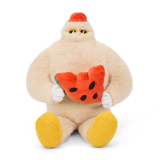 Peluche originale pour enfant Hello Hossy forme yéti Frosty Yeti - vue de face, posée