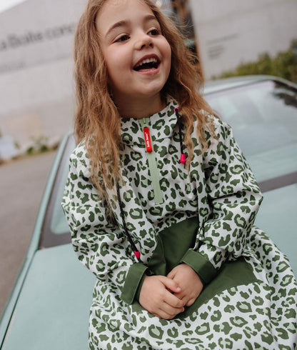 Green Leopard Rain Poncho
