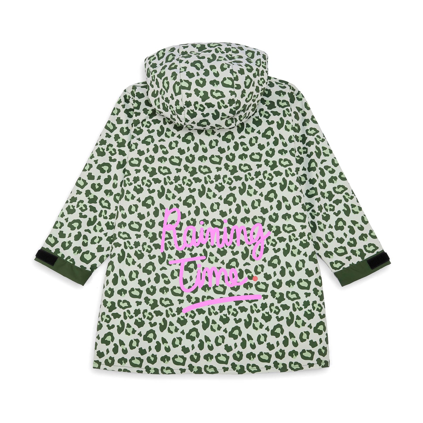 Green Leopard Rain Poncho